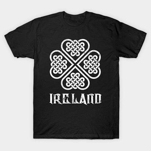 Ireland Irish Celtic Knot Vintage Shamrock T-Shirt by ragsmips